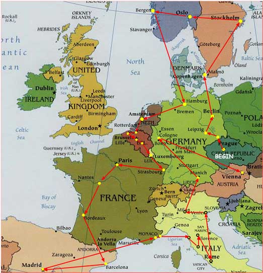Europe Clickable Map