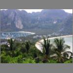 A cliffs-edge view of central Ko Phi Phi