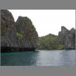 The coast of Phi Phi islands is lined with formidable cliffs